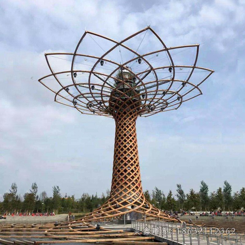 不锈钢鲜花雕塑 (45)