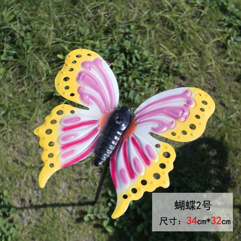 不锈钢彩色蝴蝶插件雕塑