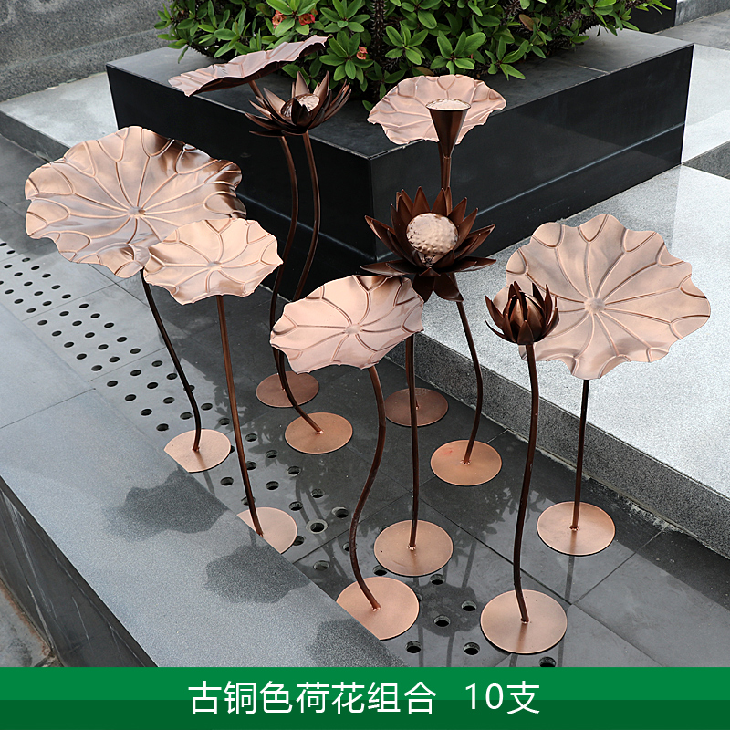 不锈钢荷花雕塑