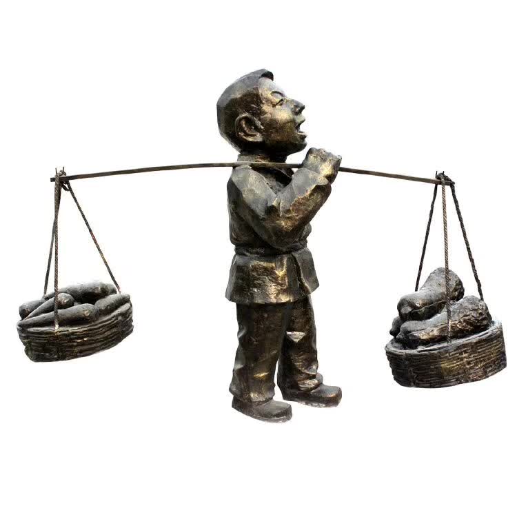 卖货人物铜雕