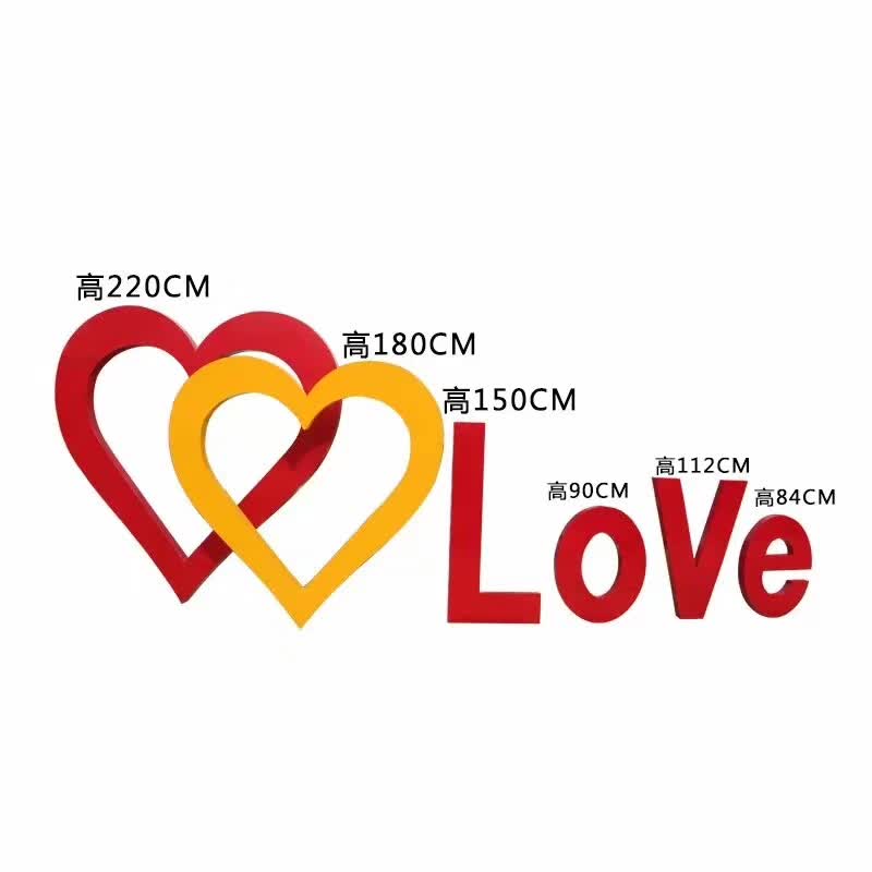 不锈钢爱心LOVE雕塑