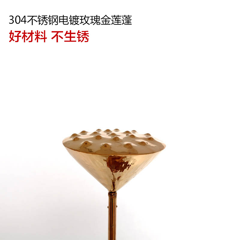 玫瑰金莲蓬不锈钢雕塑