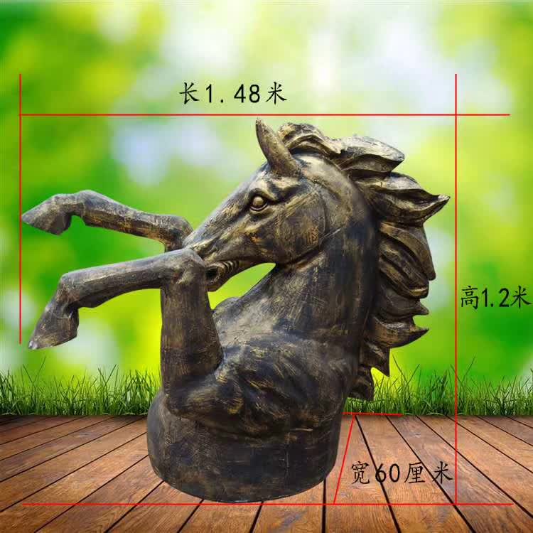 半身马铜雕