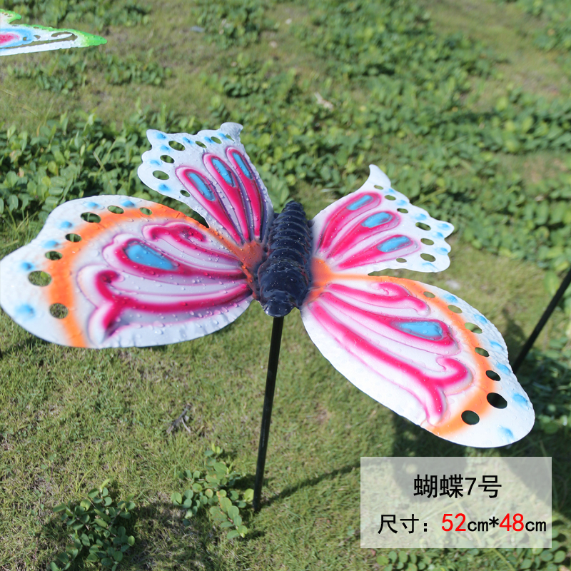 不锈钢彩色蝴蝶插件雕塑