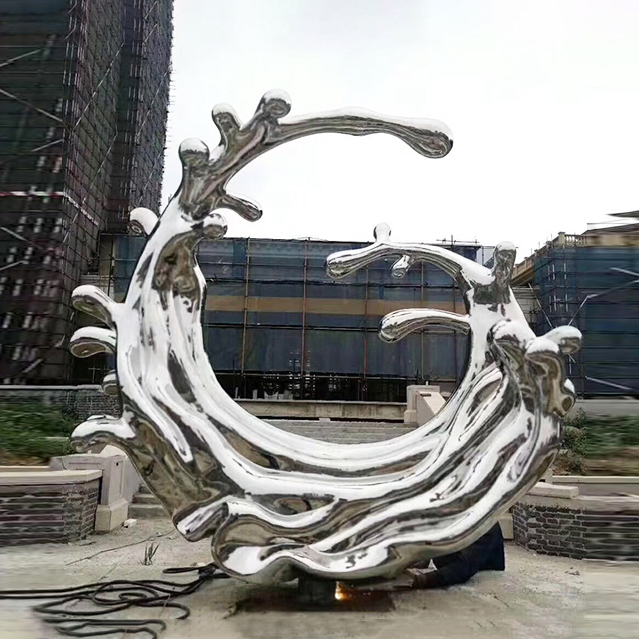 不锈钢浪花雕塑