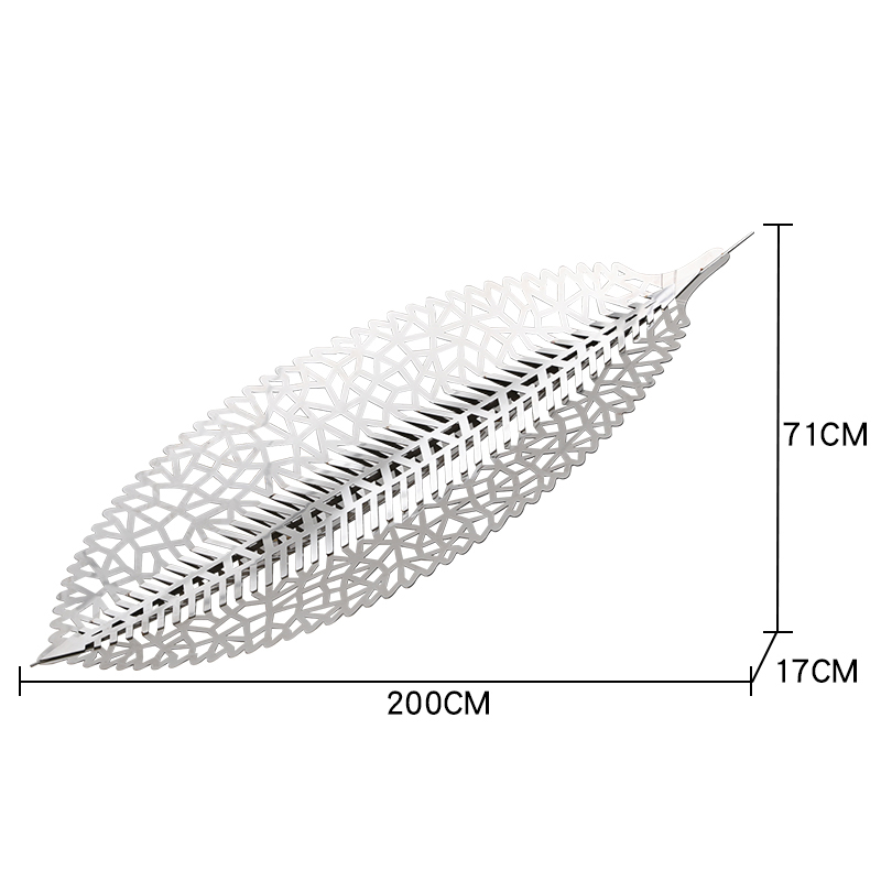 不锈钢镂空一叶扁舟雕塑