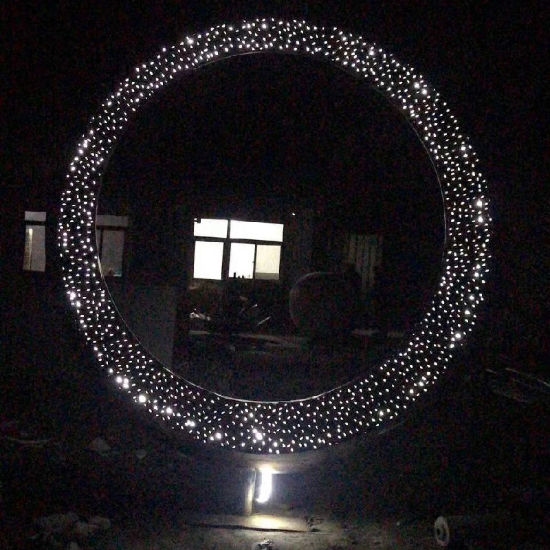 发光不锈钢圆环雕塑