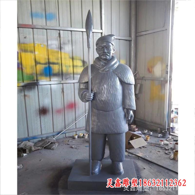 不锈钢兵马俑雕塑