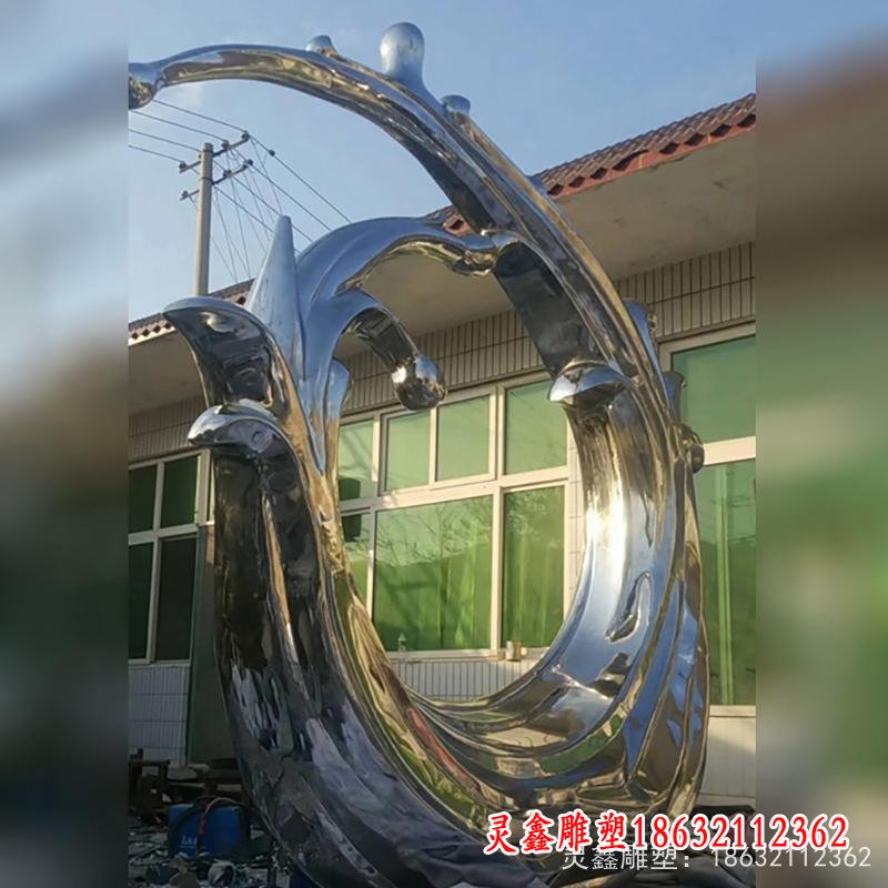 不锈钢抽象雕塑  公园景观雕塑 