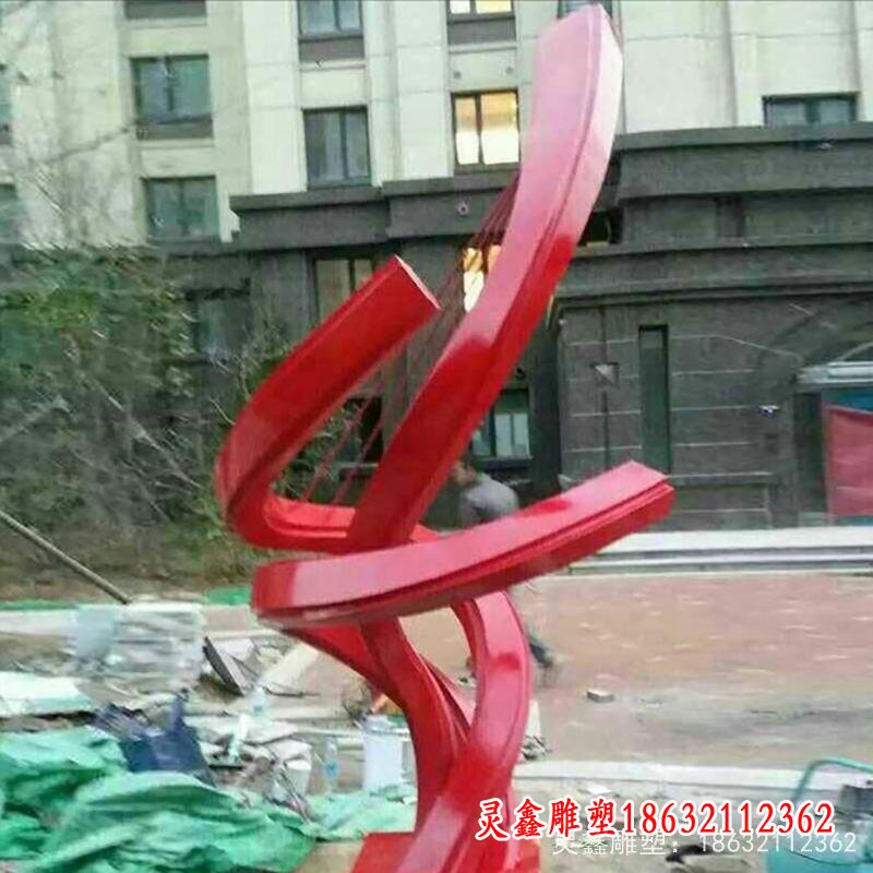 不锈钢抽象飘带  公园景观雕塑