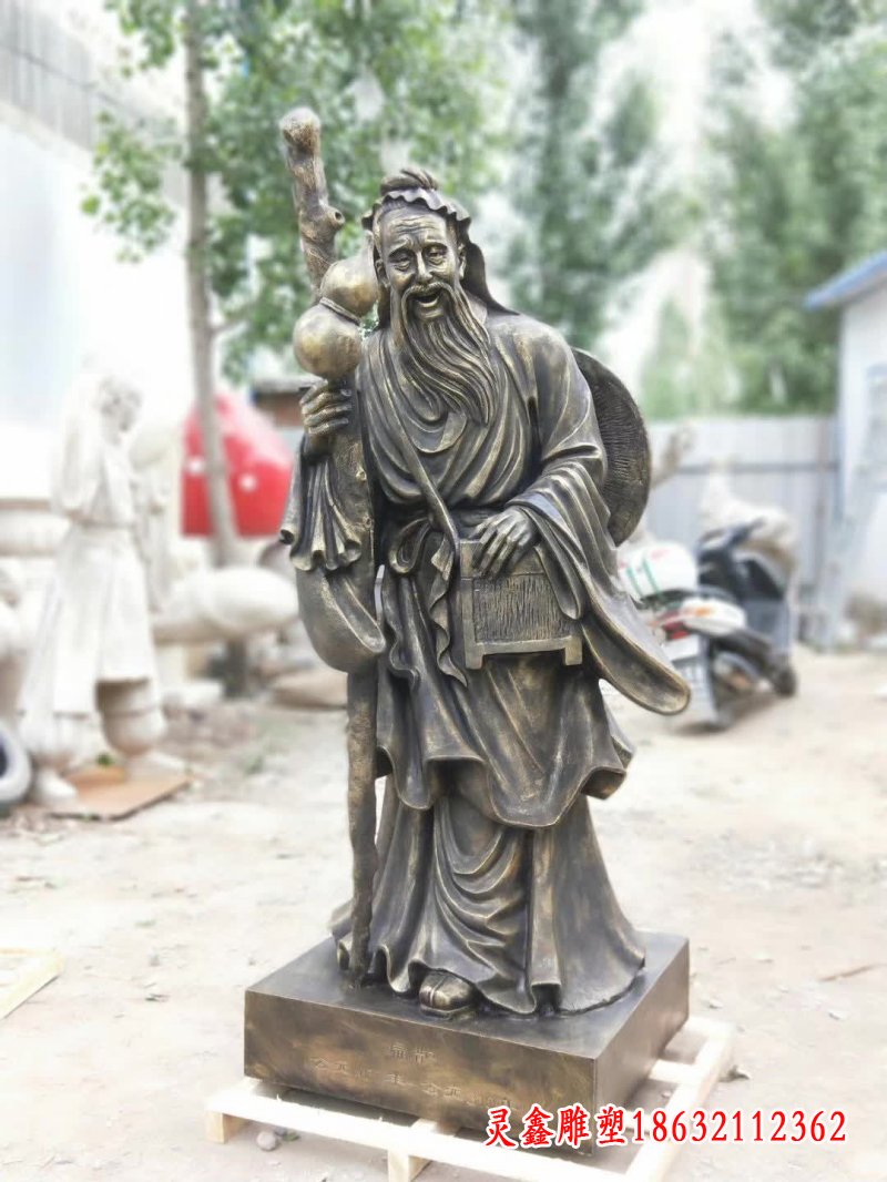 古代扁鹊人物铜雕