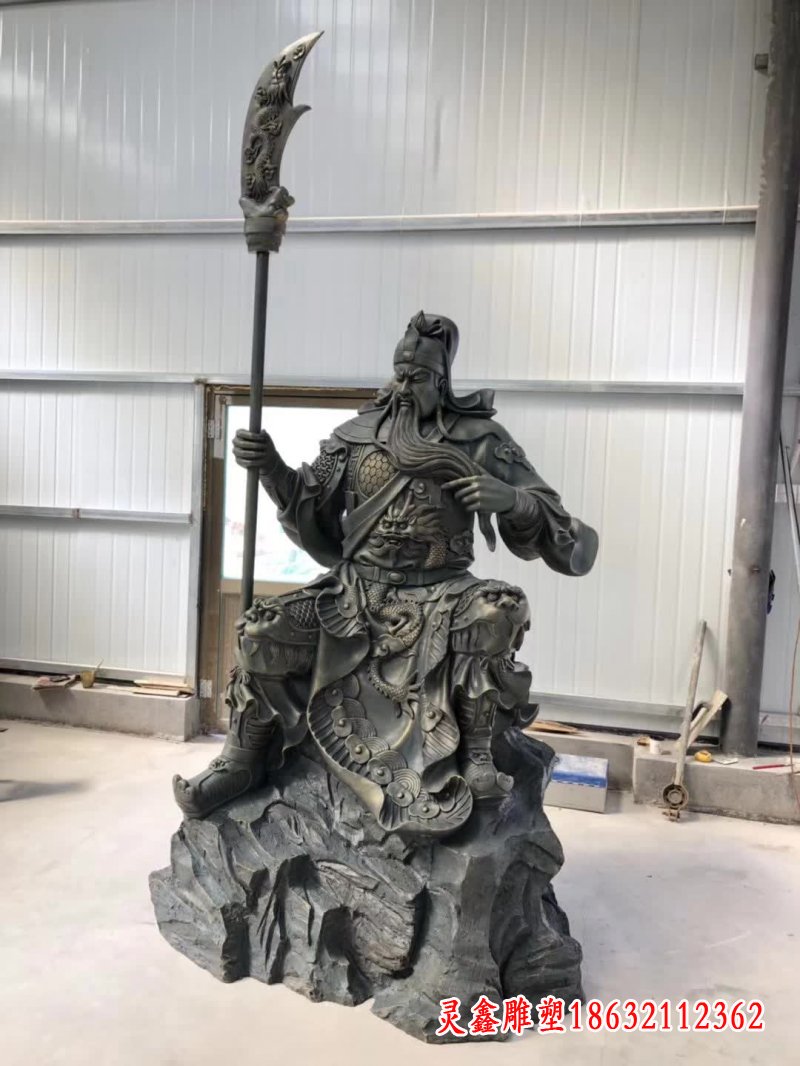 古代关二爷铜雕