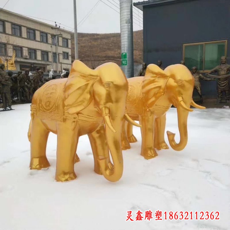 企业大象铜雕