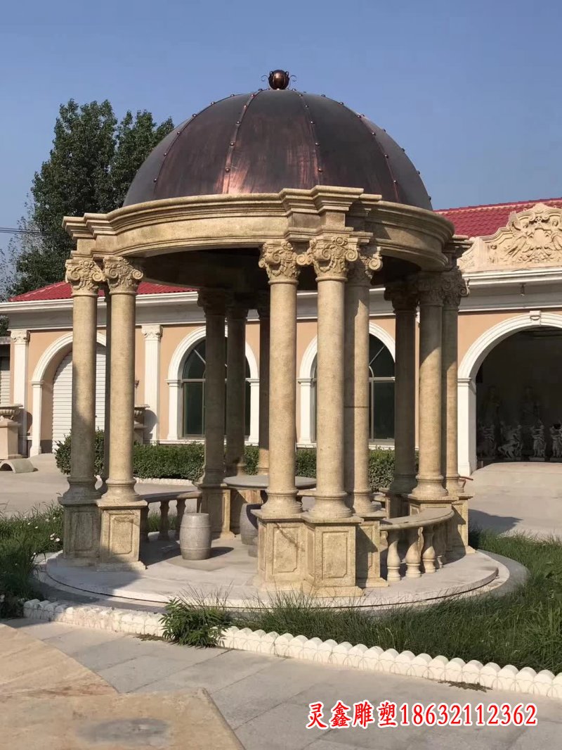 欧式圆顶凉亭石雕
