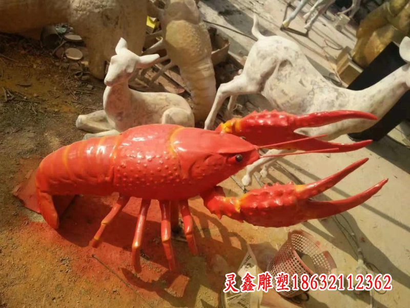 不锈钢大龙虾雕塑
