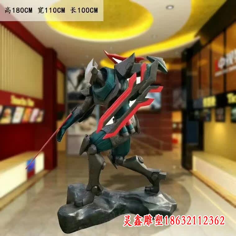 不锈钢击剑人物雕塑