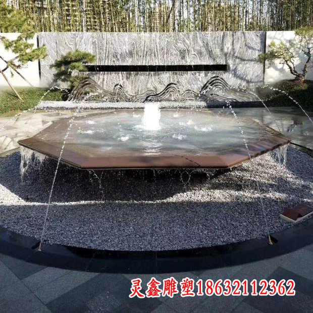 不锈钢假山水景雕塑