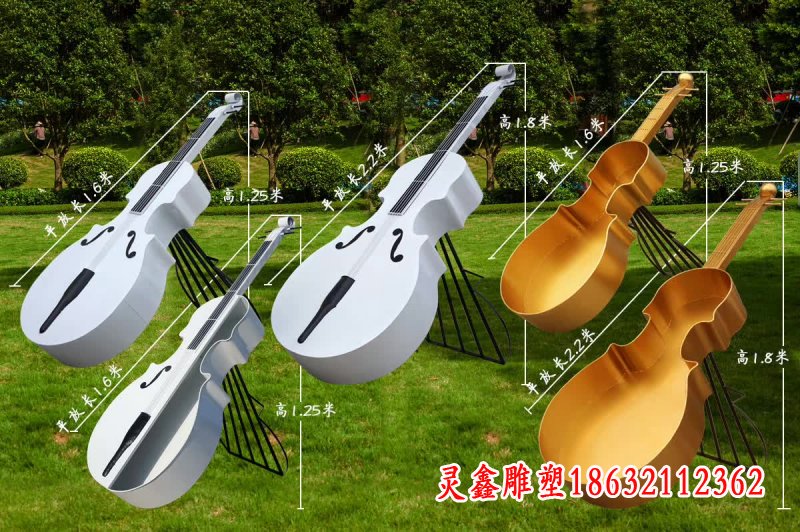 不锈钢小提琴雕塑