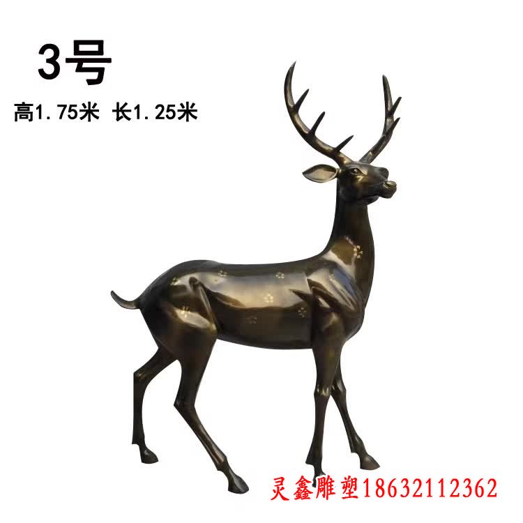 梅花鹿各种姿势铜雕