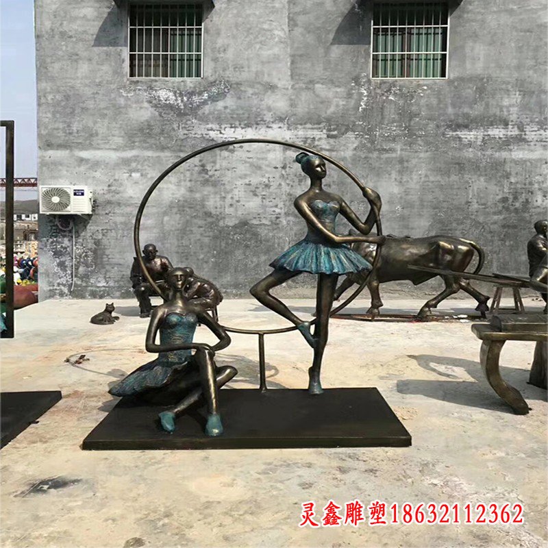 跳芭蕾抽象人物铜雕