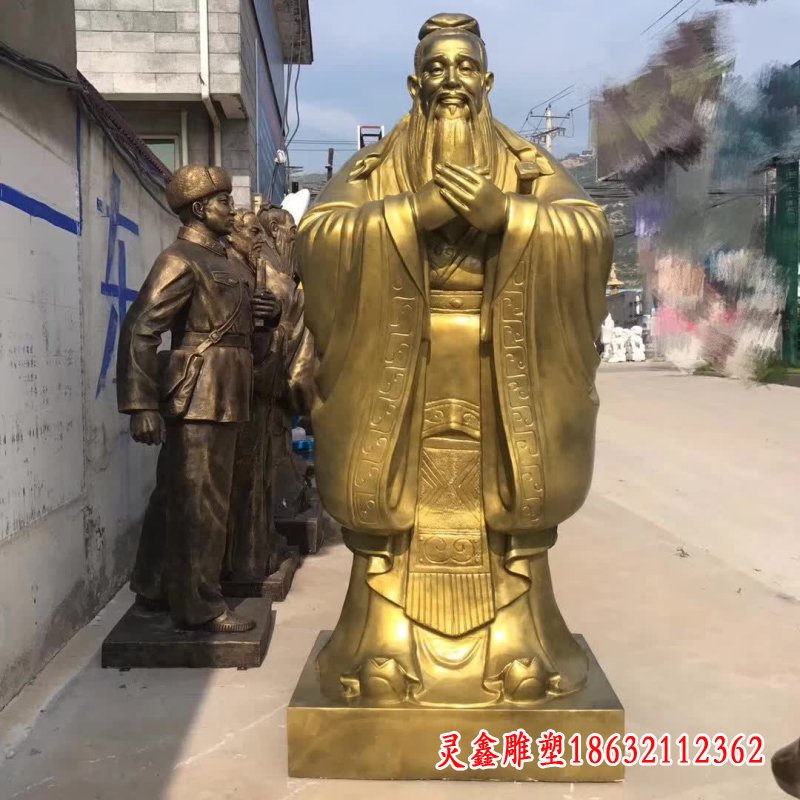 校园孔子铜雕