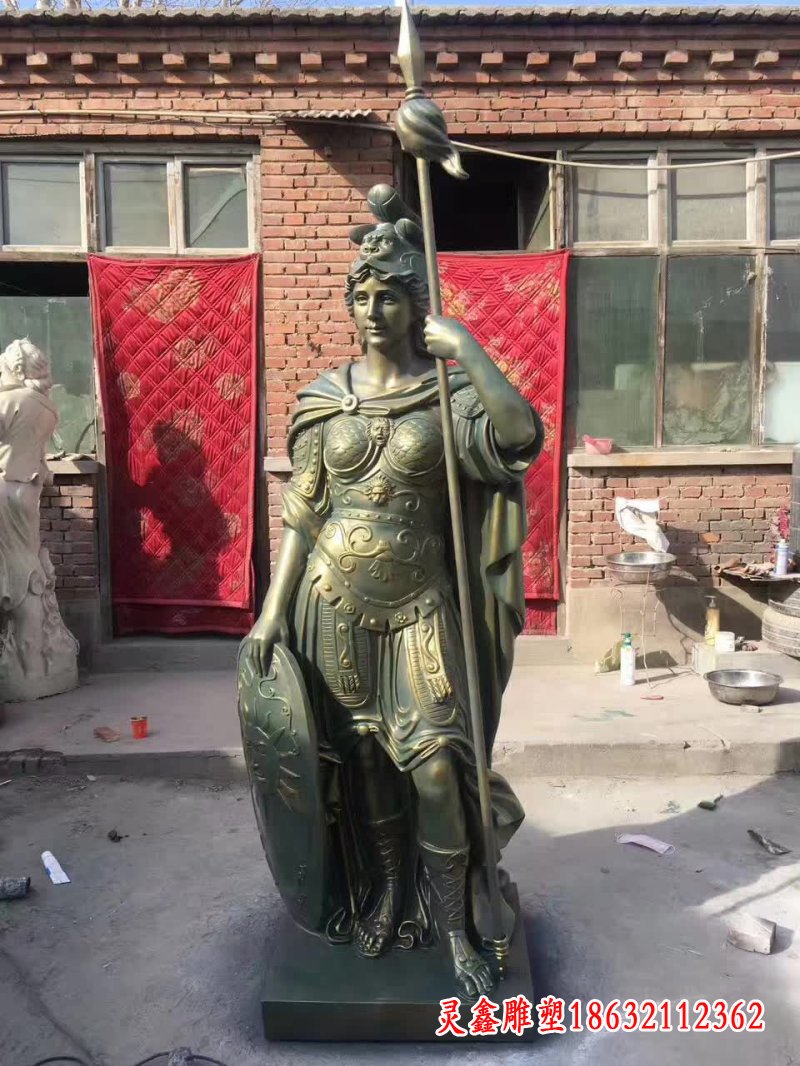 西方战士人物铜雕