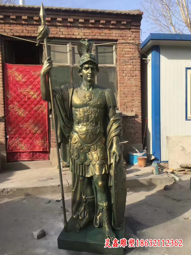 西方战士人物铜雕