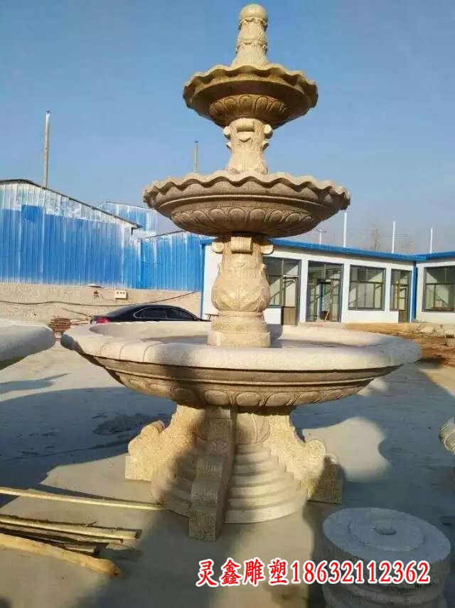 大型砂岩喷泉石雕