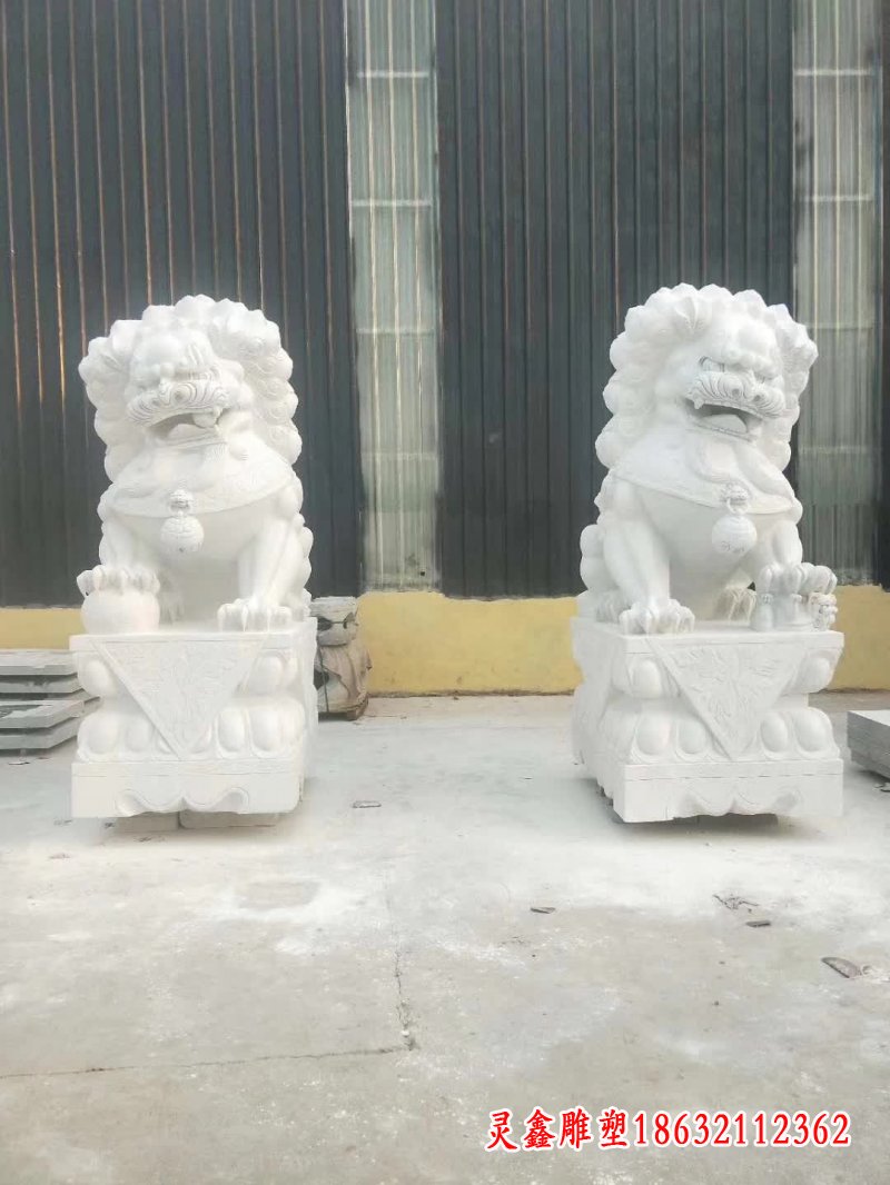 汉白玉狮子石雕