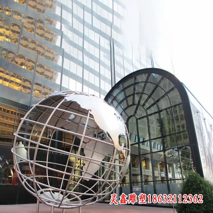 地球仪不锈钢雕塑