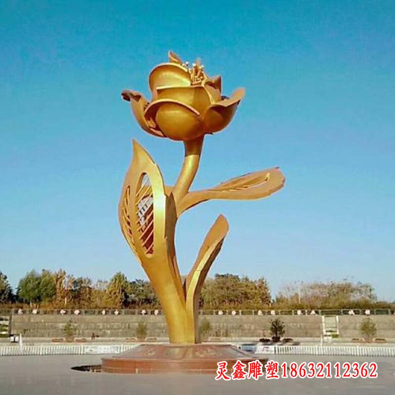 不锈钢植物雕塑