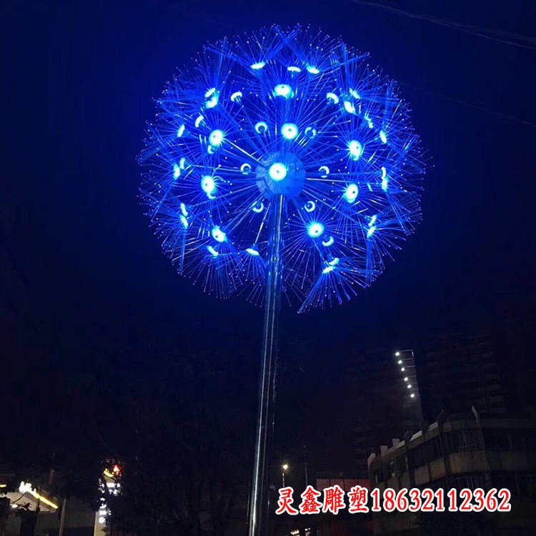 发光不锈钢蒲公英雕塑 (6)