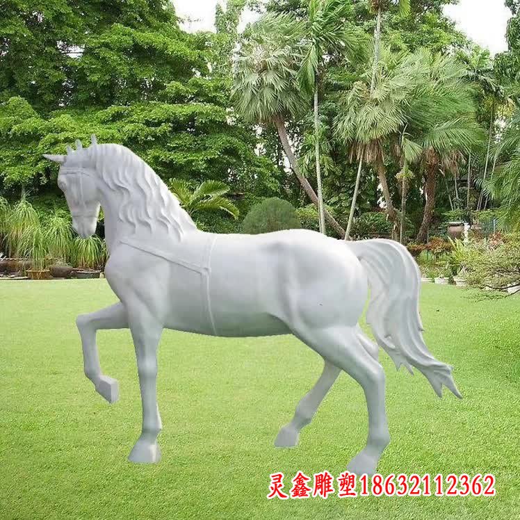 园林汉白玉马雕塑