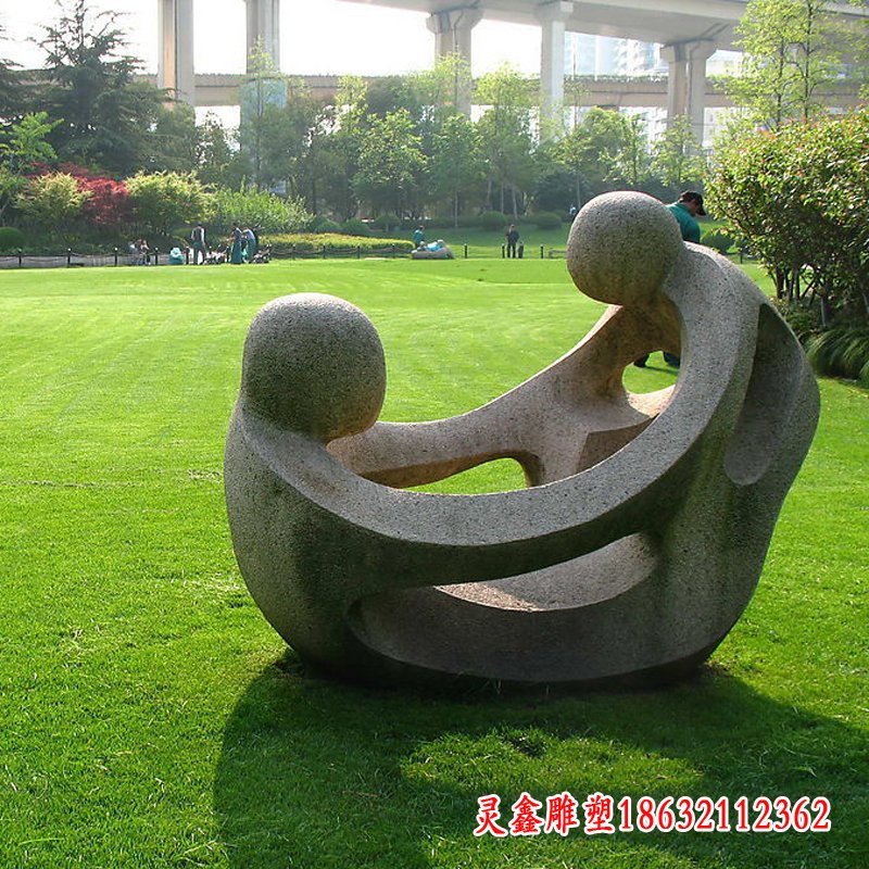 抽象人物石雕，公园抽象人物石雕