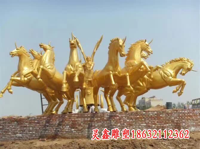 阿波罗战车铜雕 (1)