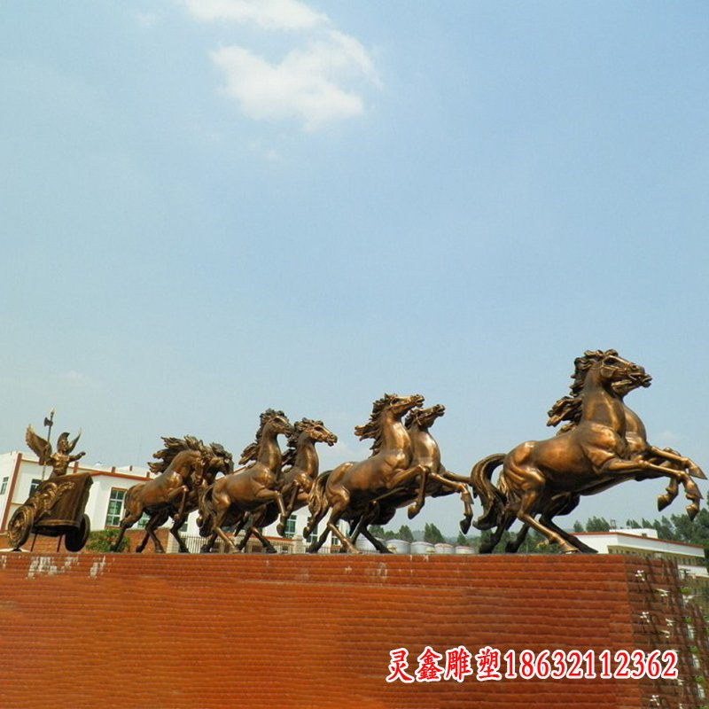 阿波罗战车景观铜雕
