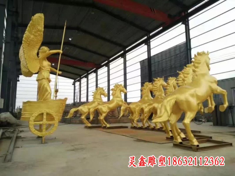 阿波罗战车广场铜雕