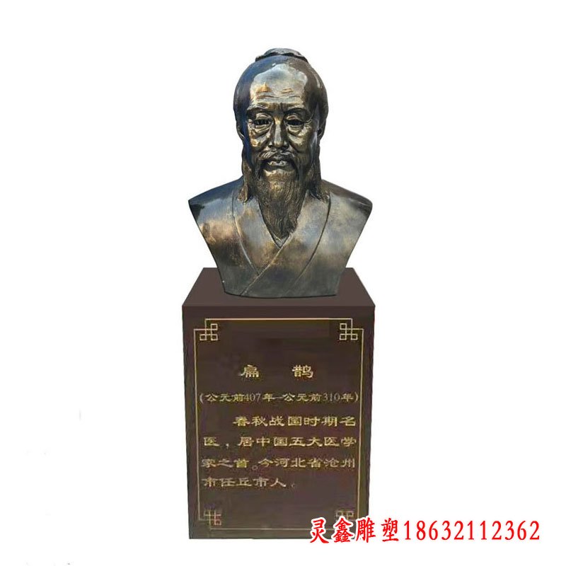 扁鹊名医胸像铜雕
