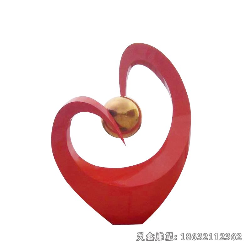 不锈钢爱心雕塑 (23)