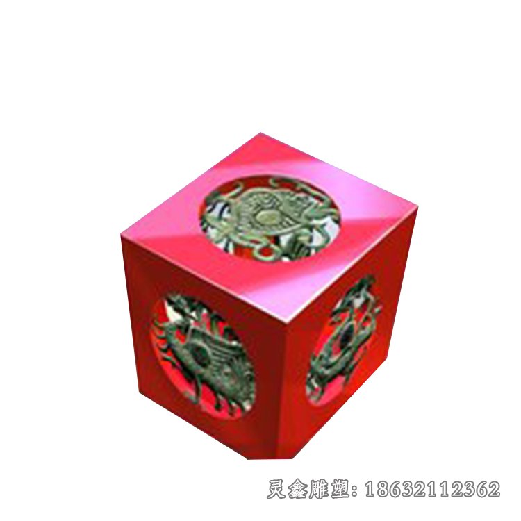 不锈钢方块景观雕塑