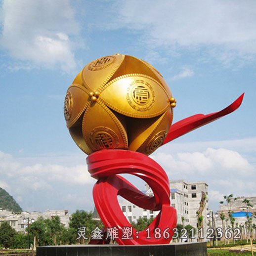 不锈钢抽象景观标志雕塑