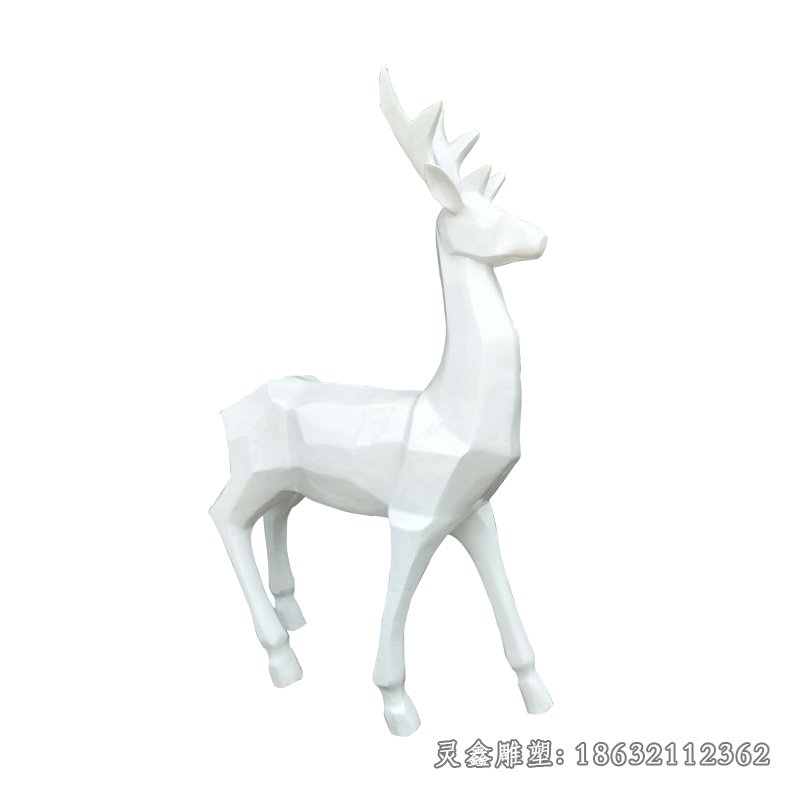 不锈钢鹿动物雕塑 (1)[1]