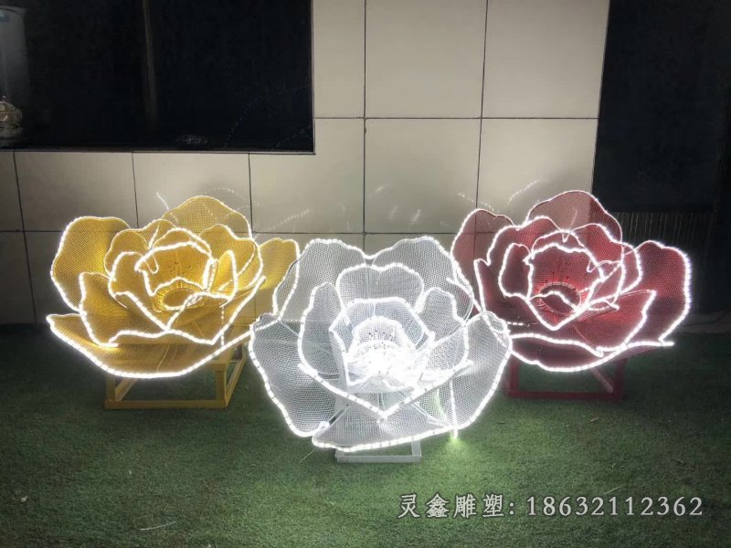 不锈钢玫瑰花雕塑 (8)