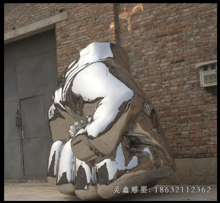 不锈钢手掌雕塑 (4)