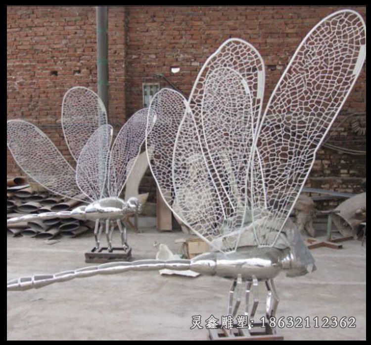 不锈钢蜻蜓动物雕塑 (6)