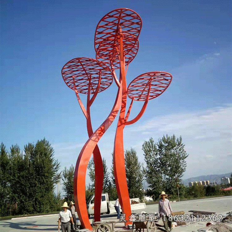 不锈钢树景观雕塑 (1)
