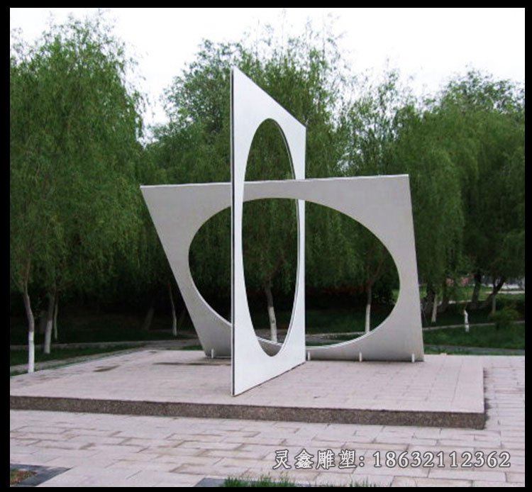 不锈钢镜面相框雕塑