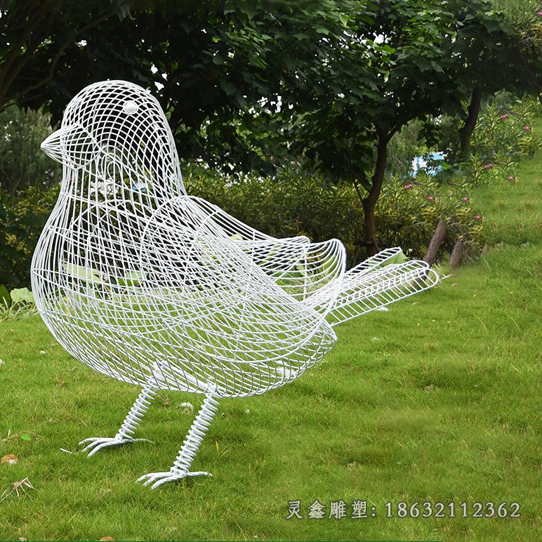 不锈钢小鸟雕塑 (1)