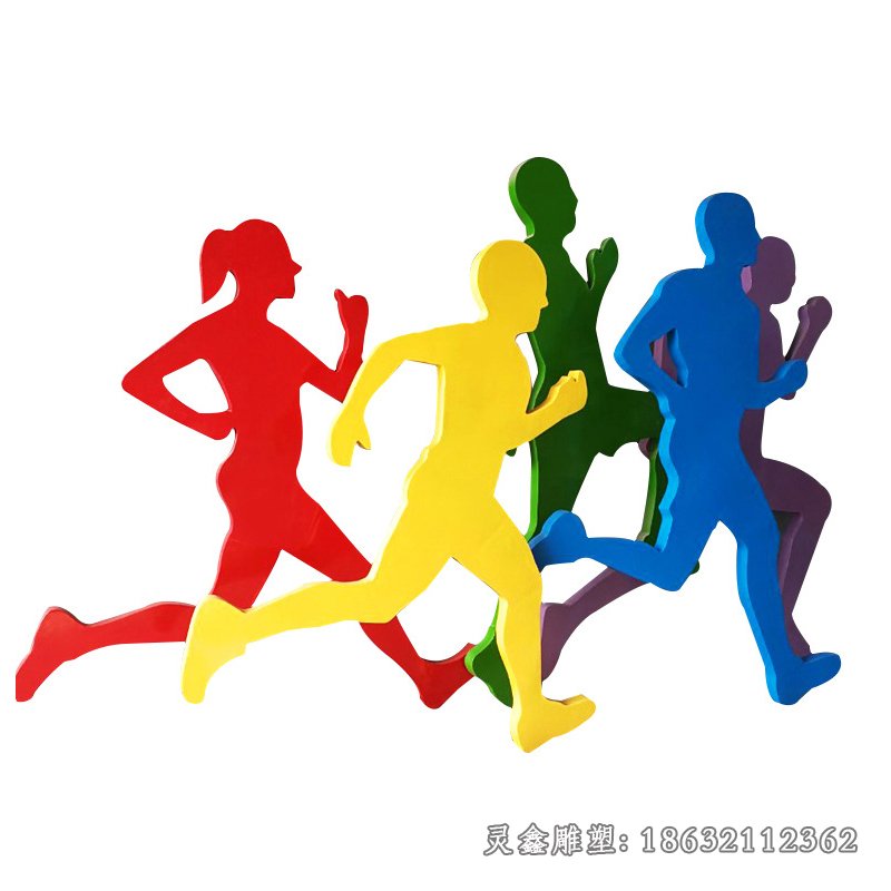 跑步剪影不锈钢雕塑