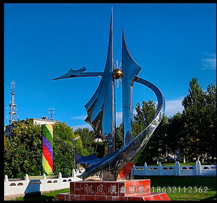 不锈钢夜景雕塑 (12)